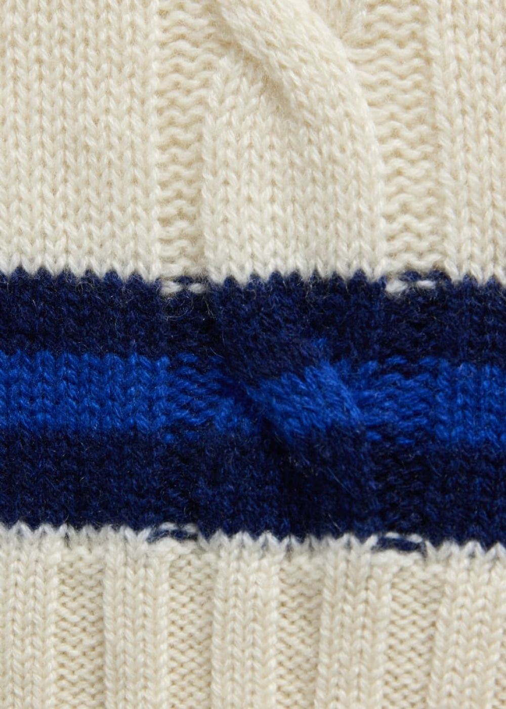 Cashmere Tennis Sweater - White - Sweater