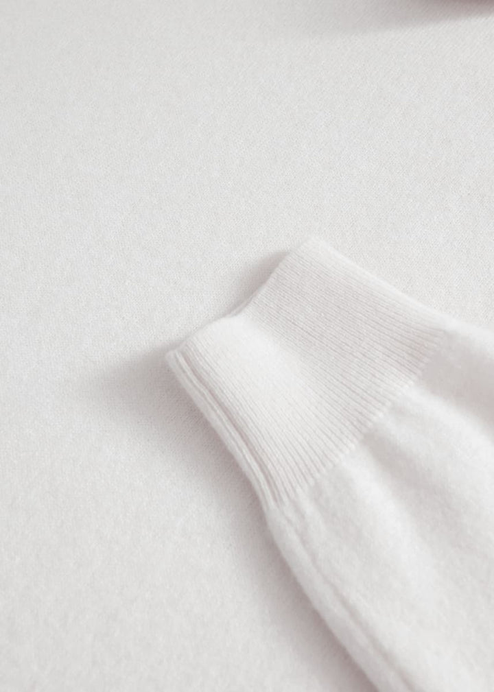 Cashmere Turtleneck Sweater - White - Turtleneck