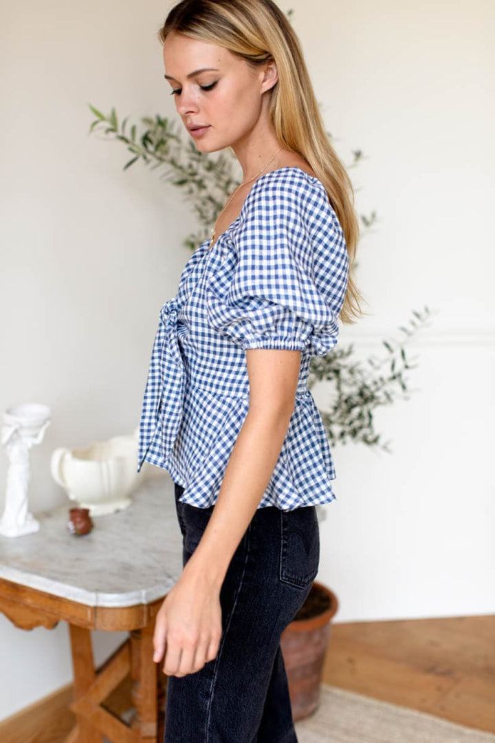 Cayman Blouse SS - Delfini Linen - Blouse