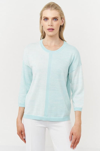 Diana Marl Colour Block - Sky