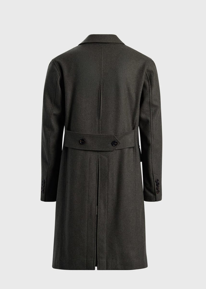 Belted Structured Coat - Olive