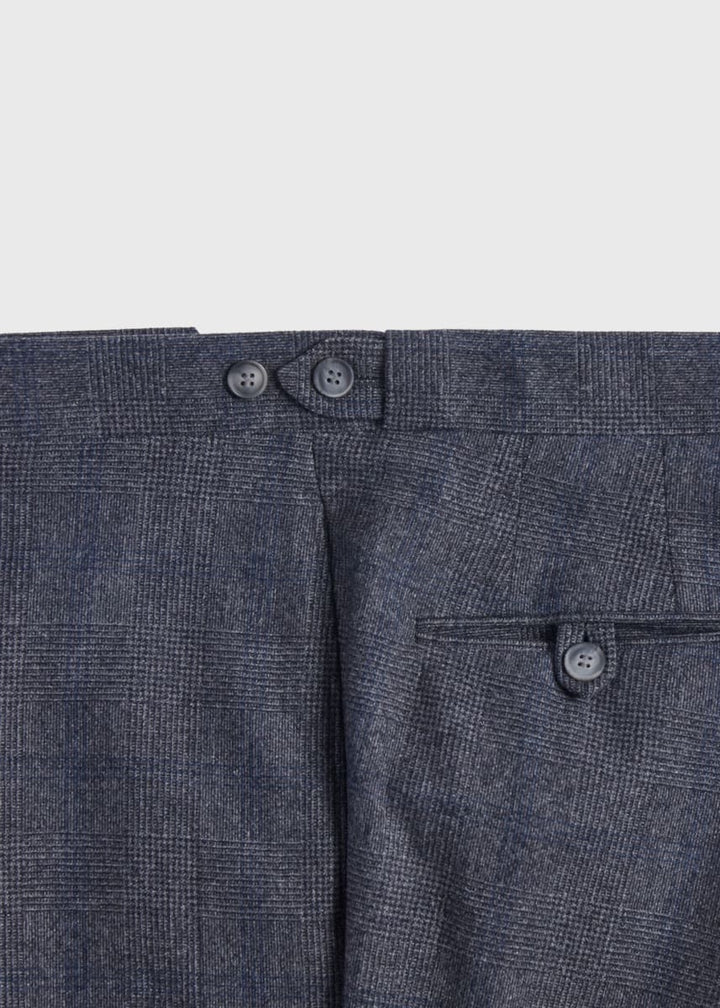 Wool & Cashmere Plaid Paul Suit - Grey