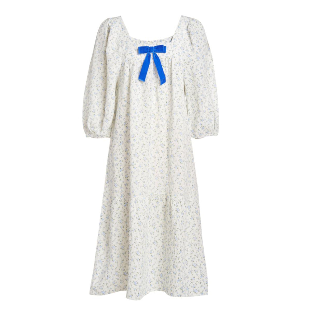 Cecilia Floral Dress - Royal Blue - Dresses