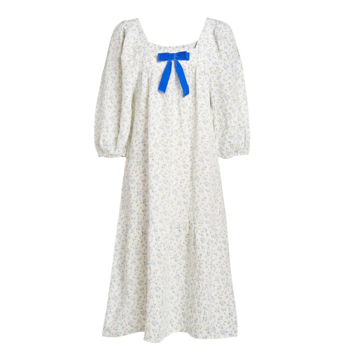 Cecilia Floral Dress - Royal Blue - Dresses