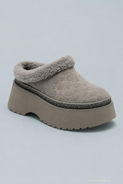 Cecilia Signature Sherling Clog - Charcoal - Clog