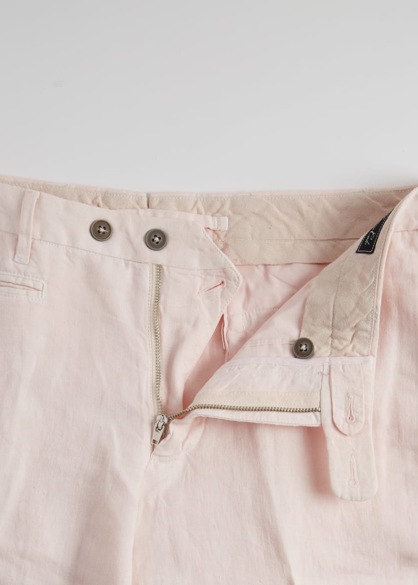 Phineas Cole Garment Dyed Linen Trouser - Pink