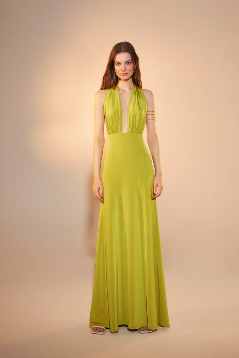 Ines Jersey Long Dress - Green