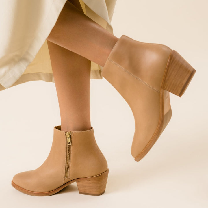 Marisa Inside Zip Boot - Almond