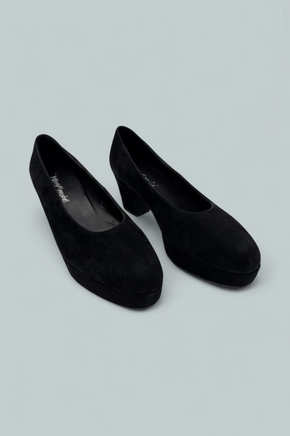Chapters Platform Pumps - Black Suede - 8 - Pumps