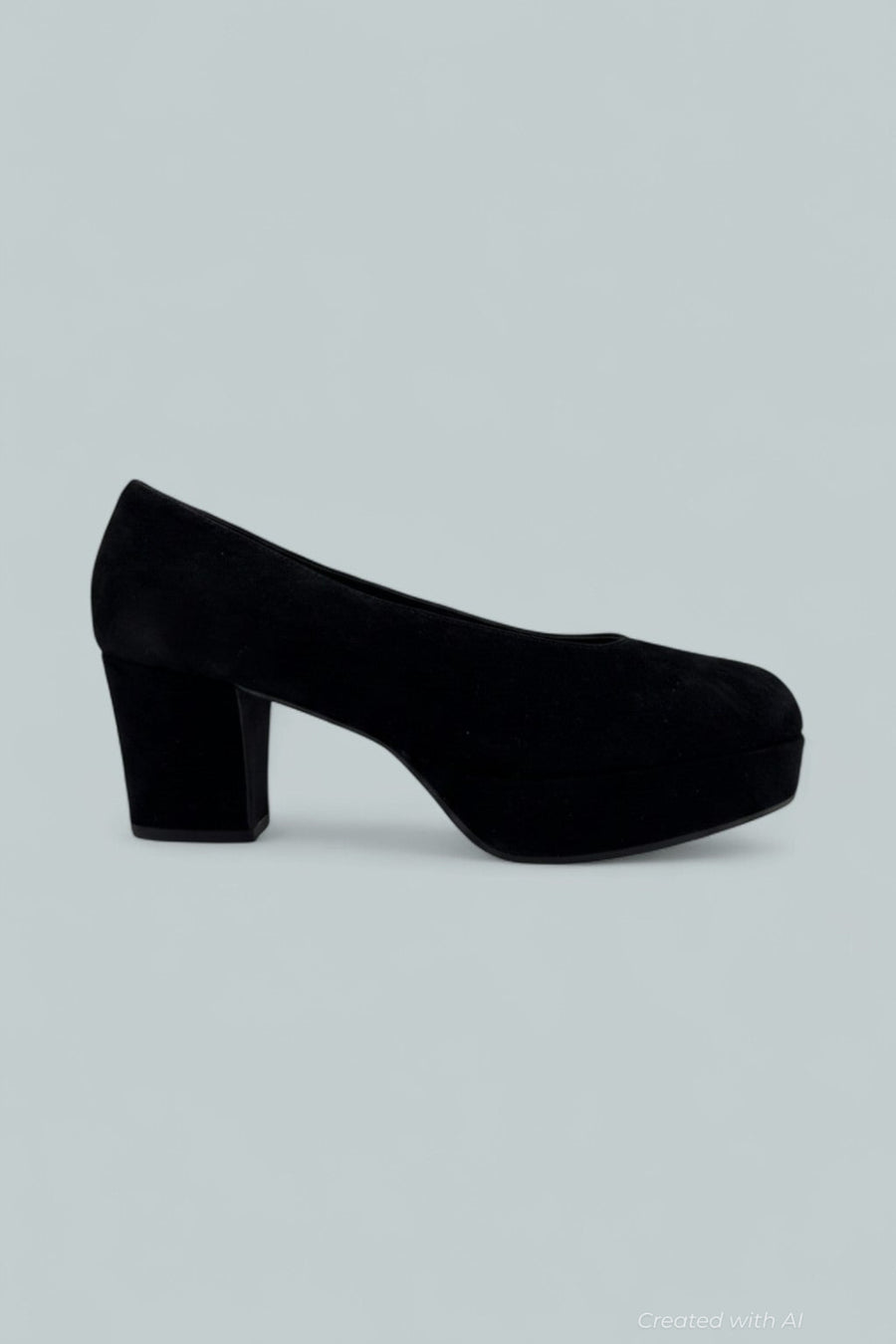Chapters Platform Pumps - Black Suede - 8 - Pumps