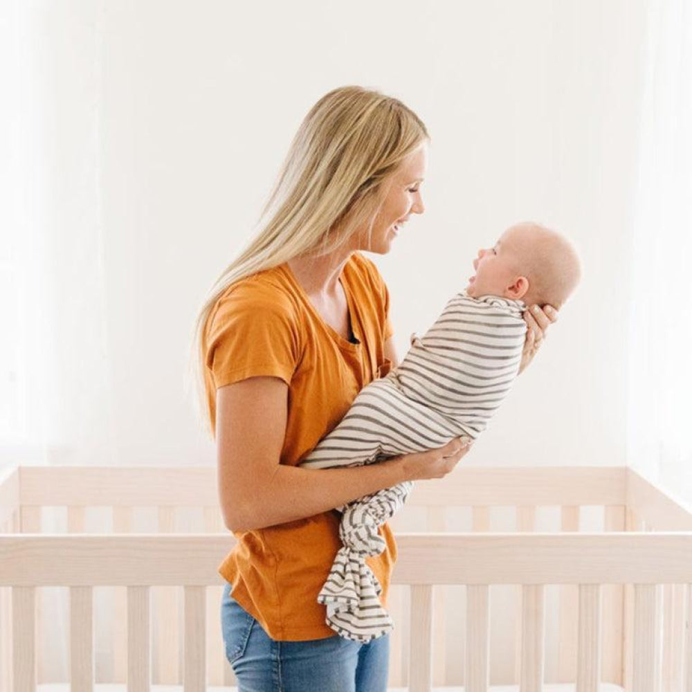 Charcoal Stripes Swaddle II - Swaddle - Baby