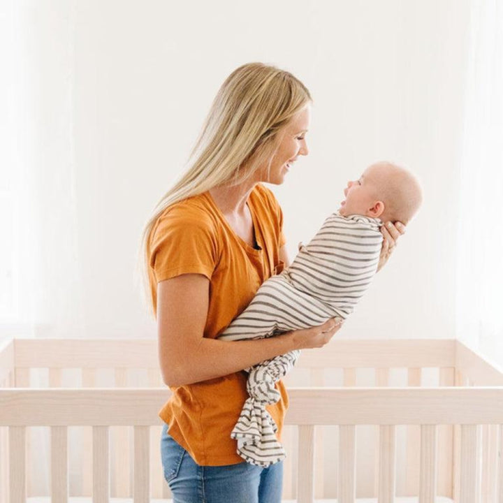 Charcoal Stripes Swaddle II - Swaddle - Baby