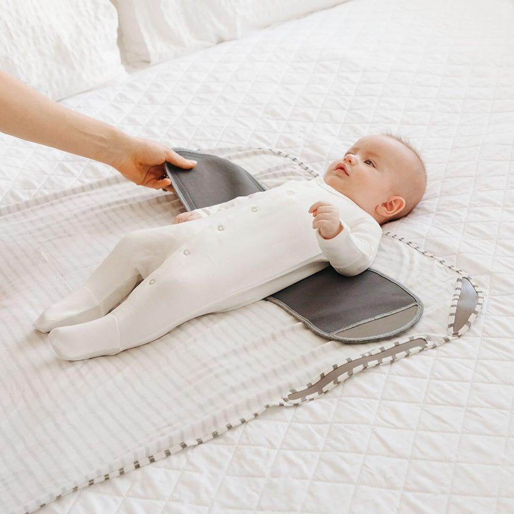 Charcoal Stripes Swaddle II - Swaddle - Baby