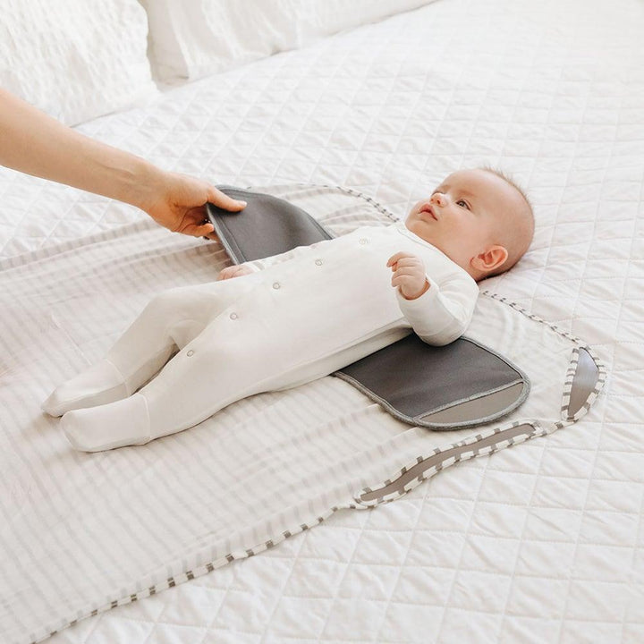 Charcoal Stripes Swaddle II - Swaddle - Baby