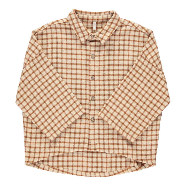 Check Button Up Shirt - Amber Check