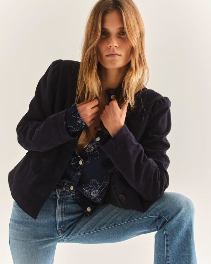 Chelsea Jacket - Suede-Navy - L - Jacket