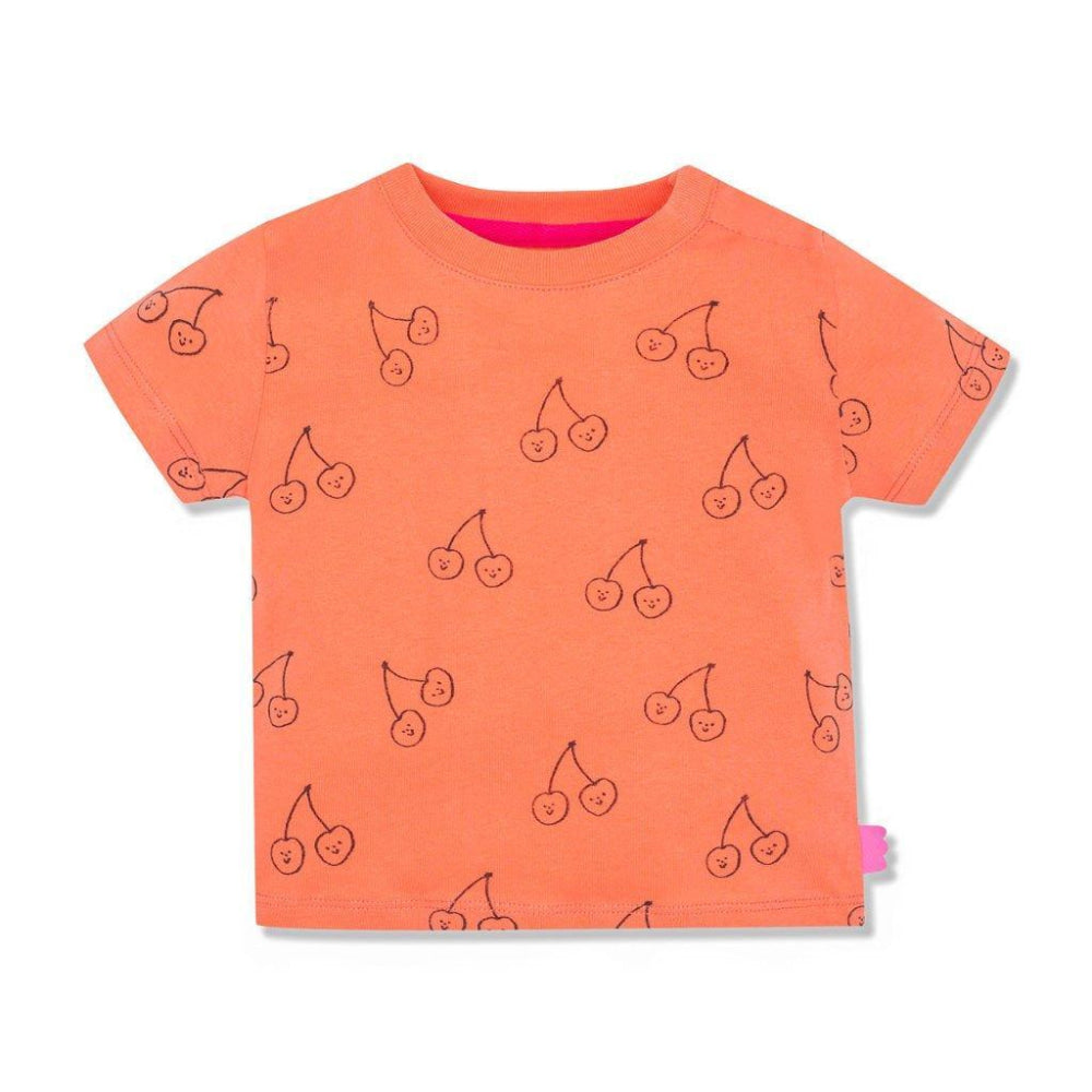 Cherries Baby T-Shirt - Coral - FINAL SALE - T-shirt