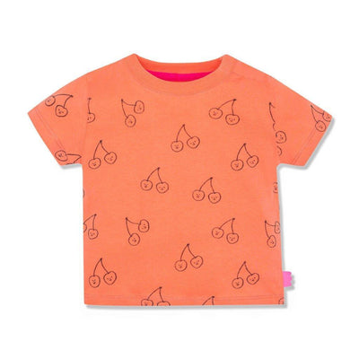 Cherries Baby T-Shirt - Coral - FINAL SALE - T-shirt