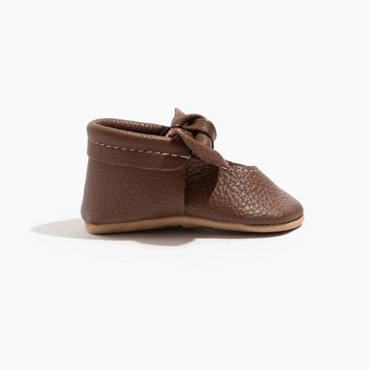 Chestnut Knotted Bow Baby Shoe - ’Flats - Baby Kids Adult All’