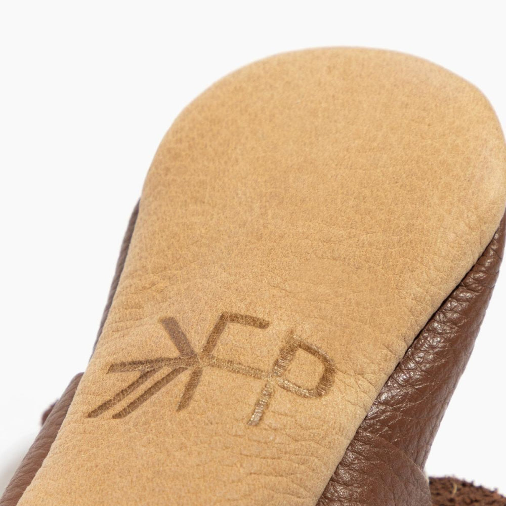 Chestnut Knotted Bow Baby Shoe - ’Flats - Baby Kids Adult All’