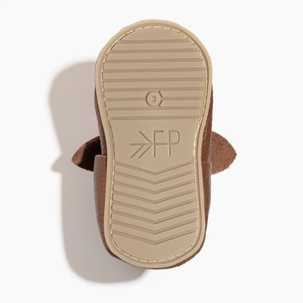 Chestnut Knotted Bow Baby Shoe - ’Flats - Baby Kids Adult All’