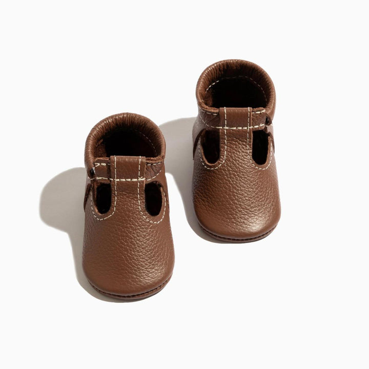 Chestnut T-Bar Baby Shoe - ’Flats - Baby Kids Adult All’