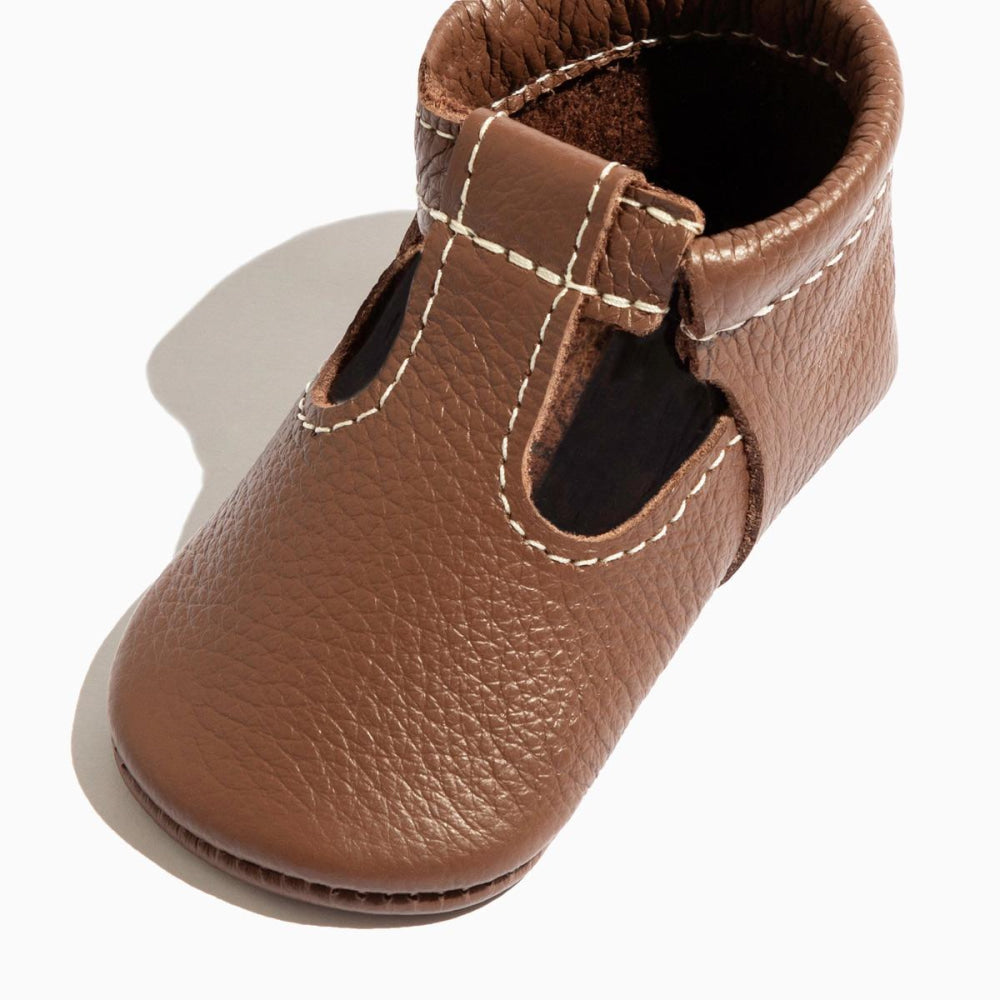 Chestnut T-Bar Baby Shoe - ’Flats - Baby Kids Adult All’