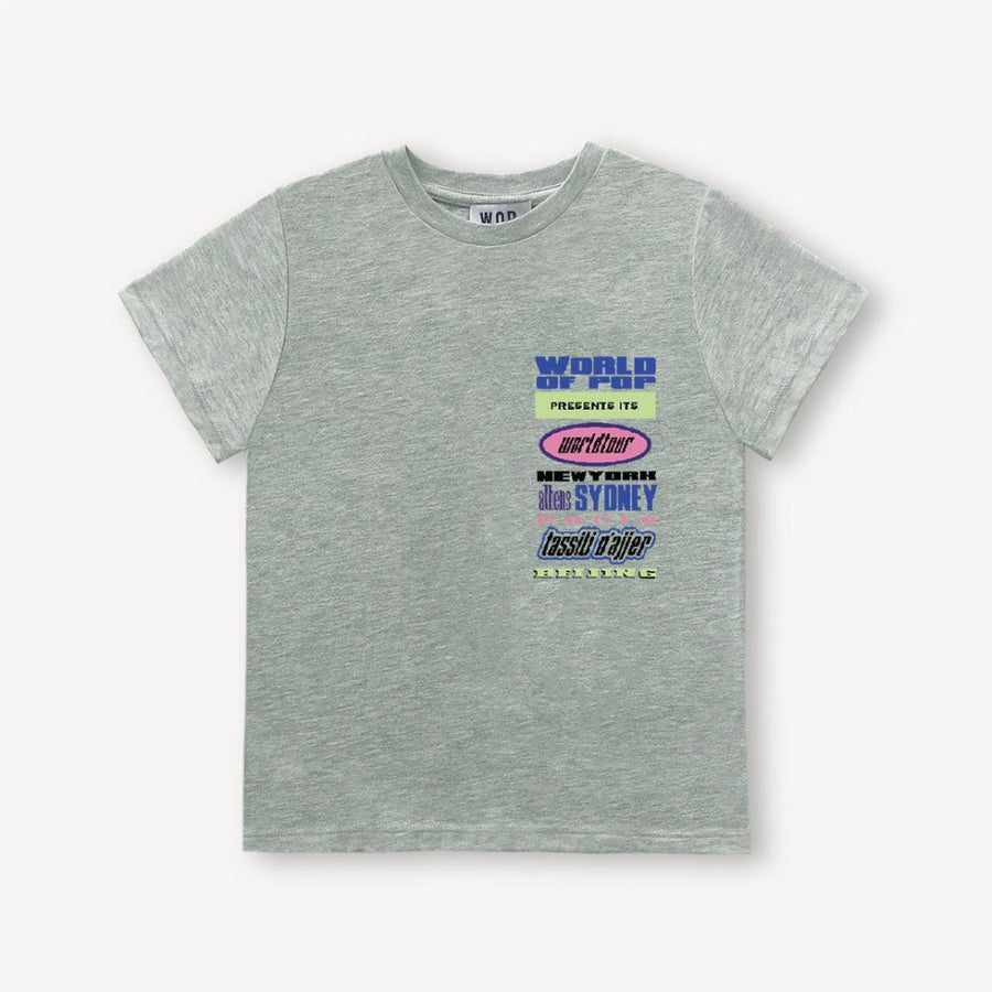 Children’s ’World Tour’ T-shirt - Grey - T-shirt