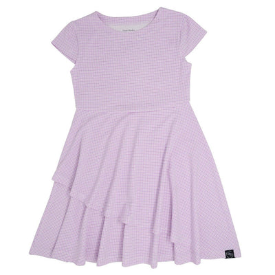 Emma's Tulip Dress - Purple Basketweave