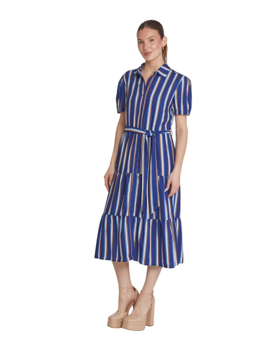 Chloe Dress - Blue Stripe - Dresses
