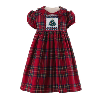 Christmas Tree Smocked Dress & Bloomers - Dresses