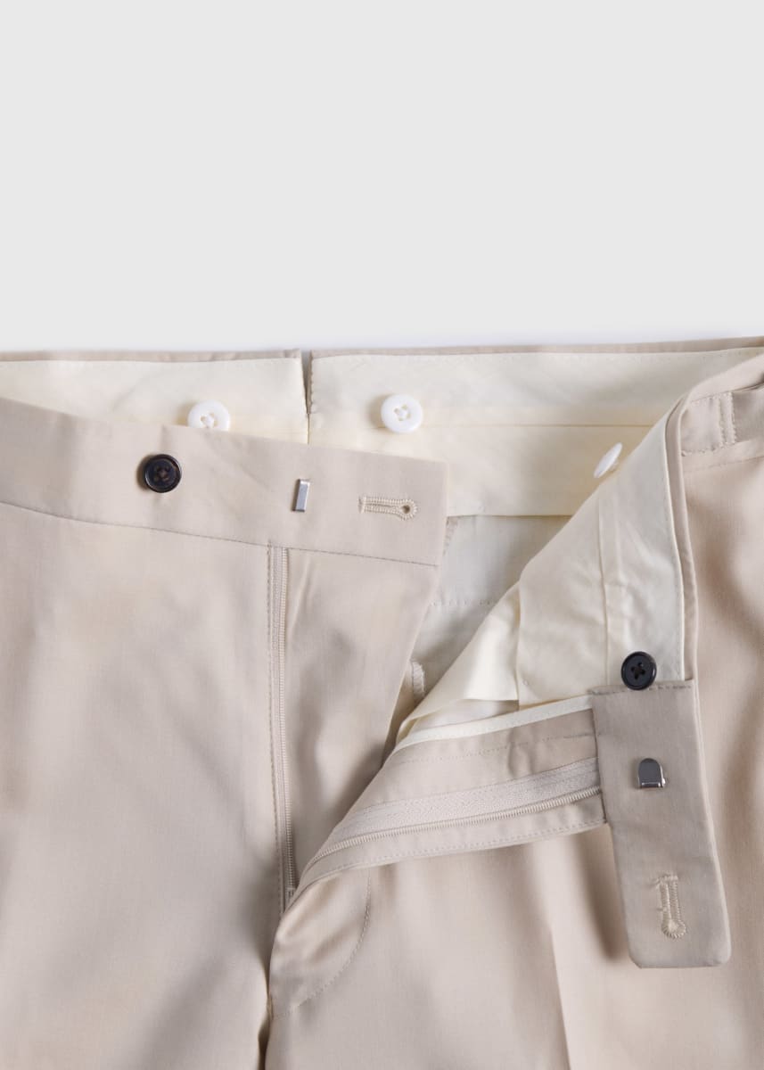 Solid Wool Suit - Light Tan