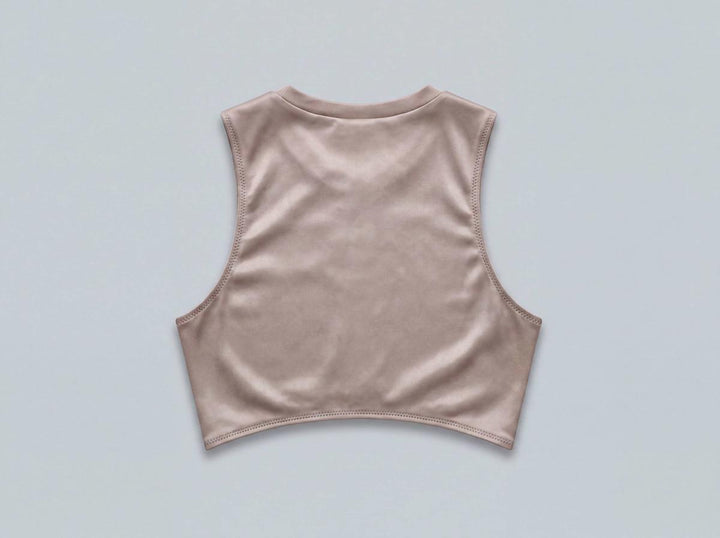 Cinched Front Bikini Top - Tan - Bikini Top