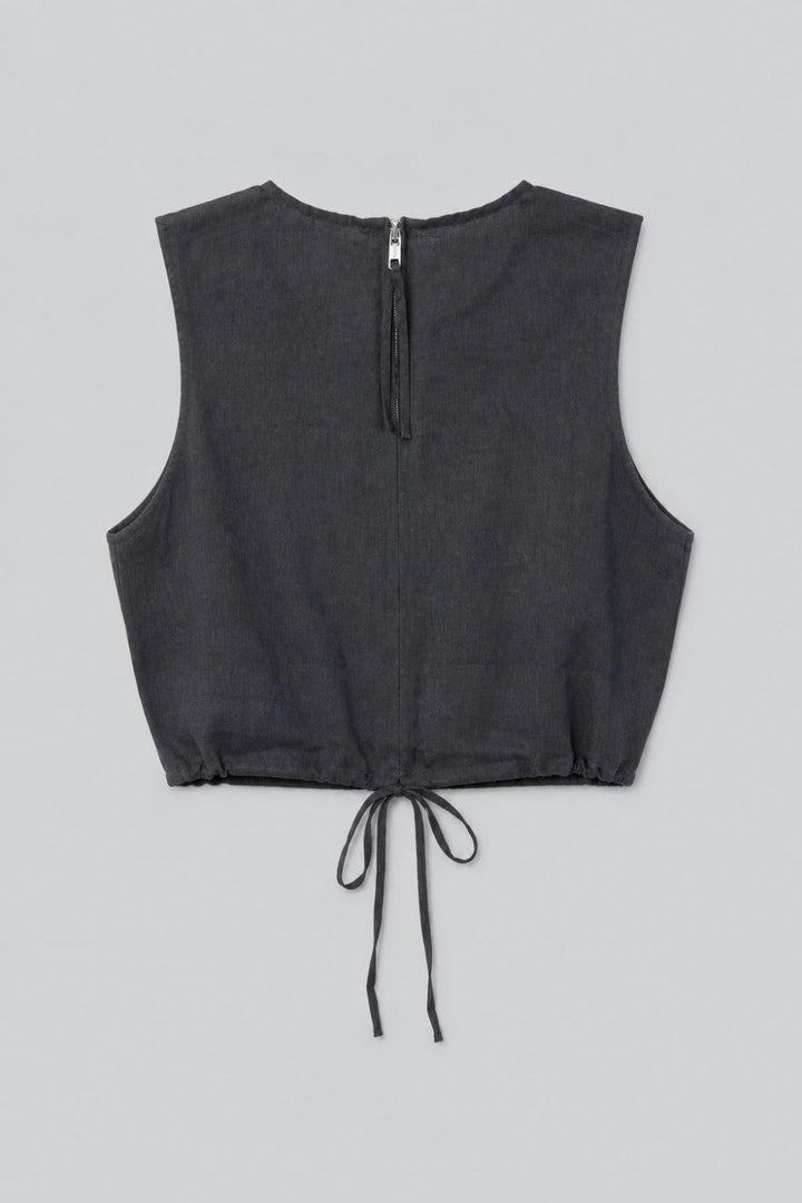 Cinched Top - Black - Shirt