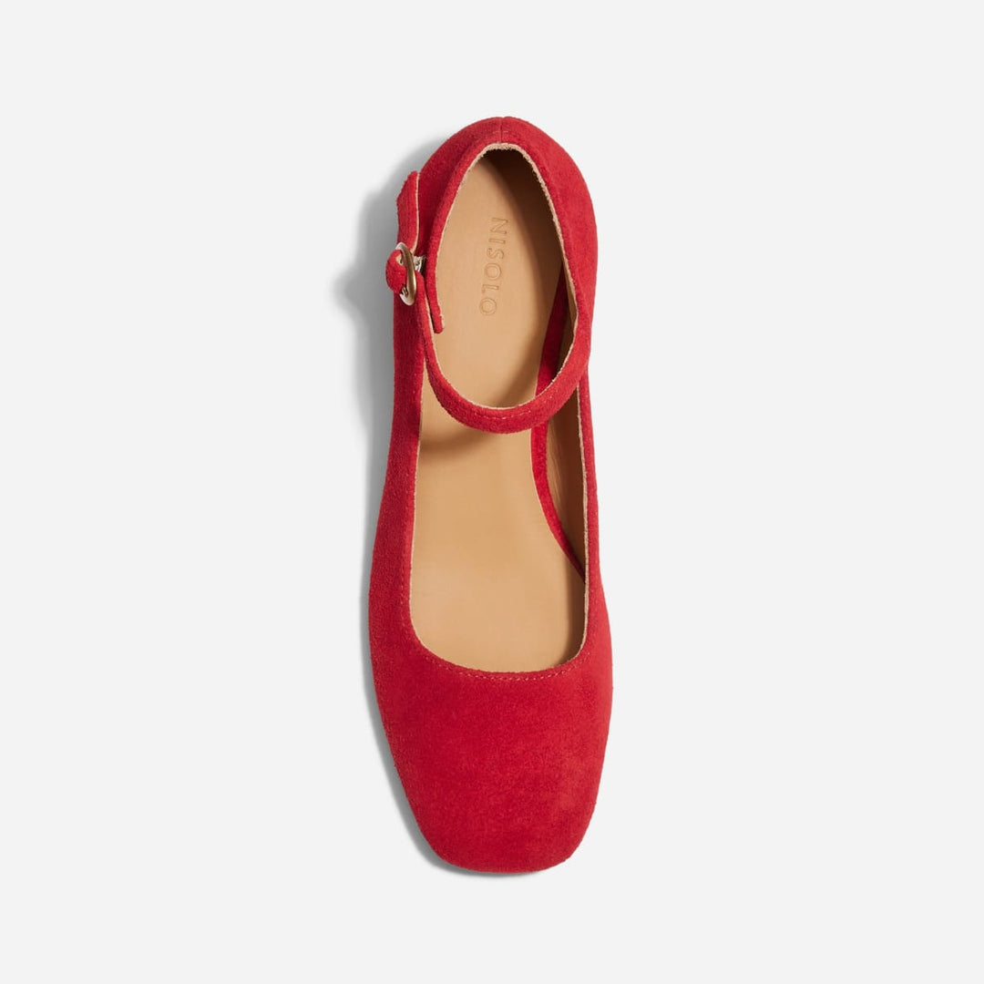Luna Heeled Mary Jane - Red