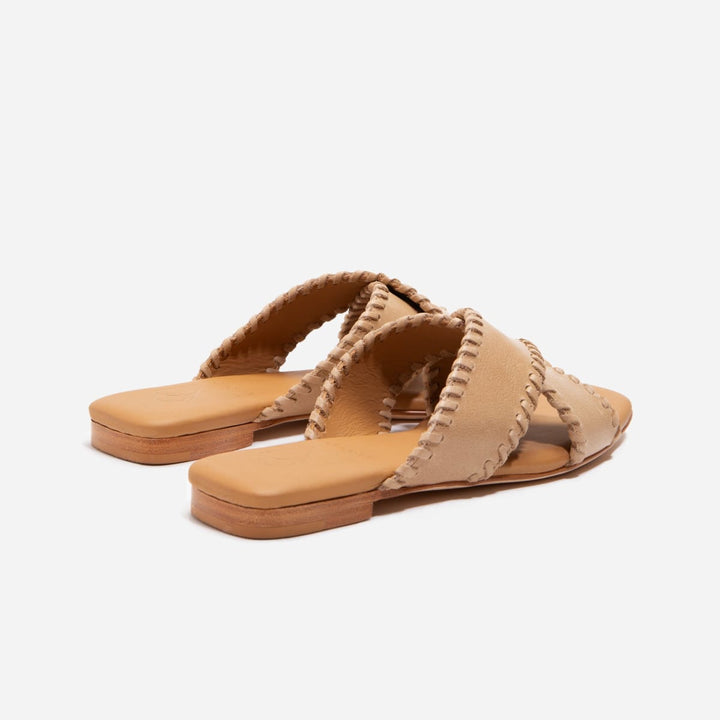 Catalina Sandal Whipstitch - Almond