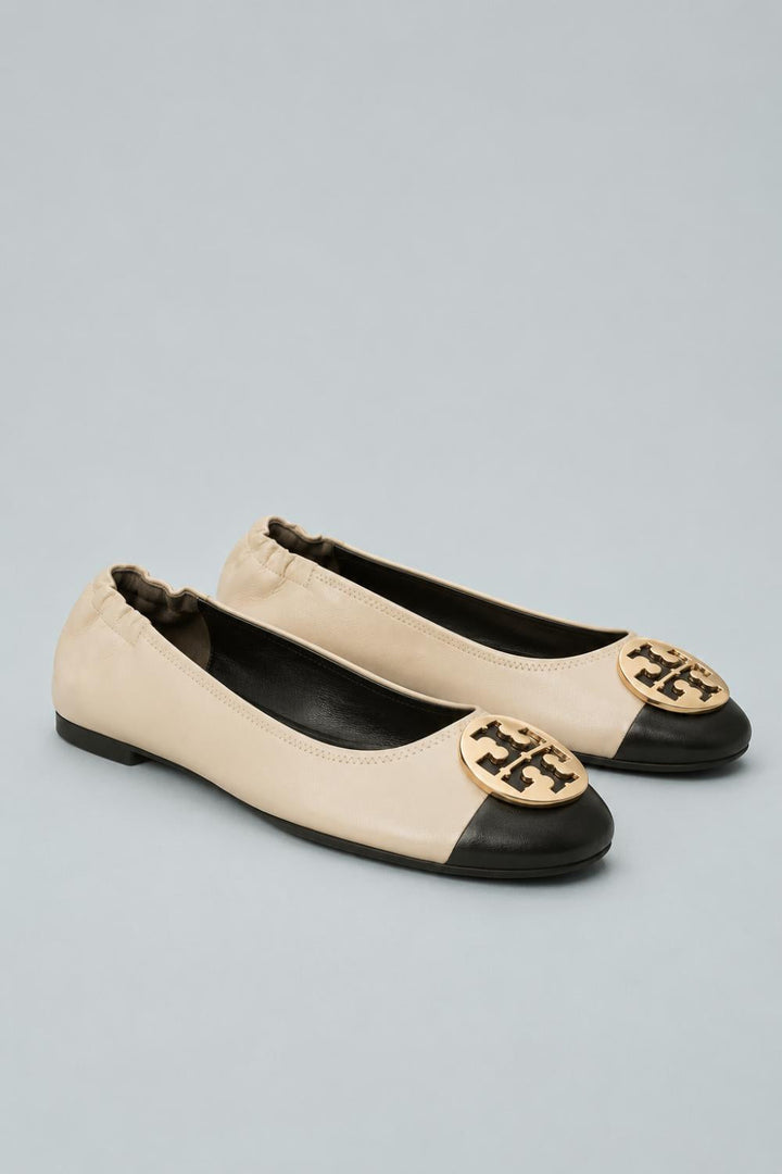 Claire Cap Toe Ballet Women’s Shoes - New Cream - 7 - Flats