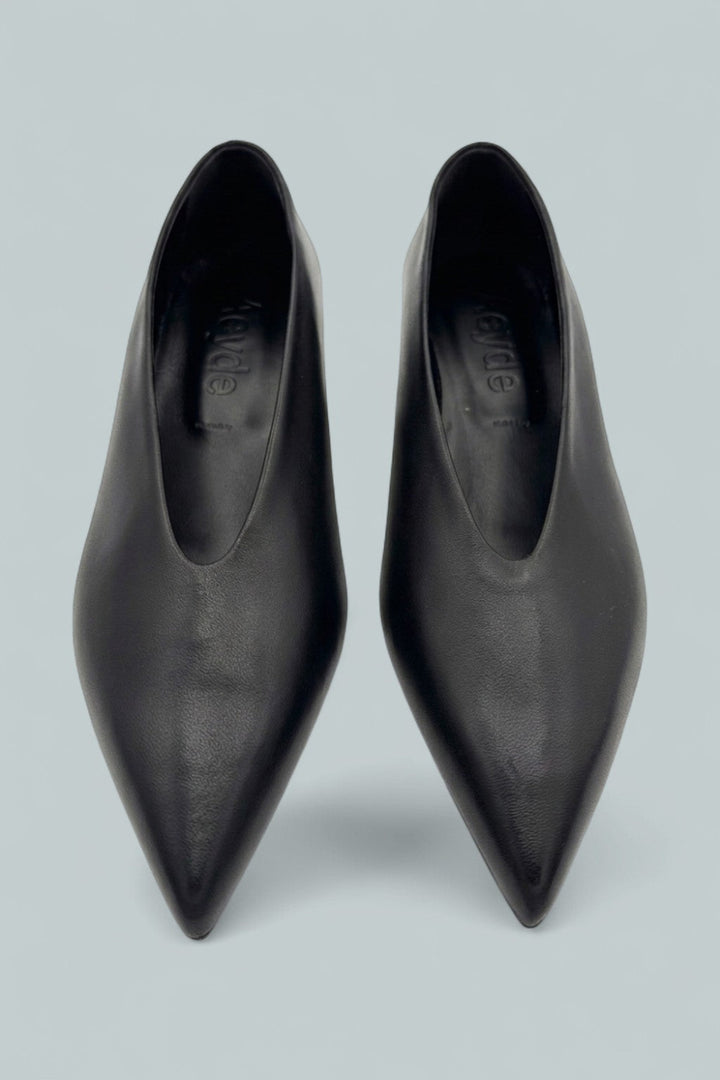 Clara Leather Kitten Heel Pumps - Black - EU 38.5 - Sandal