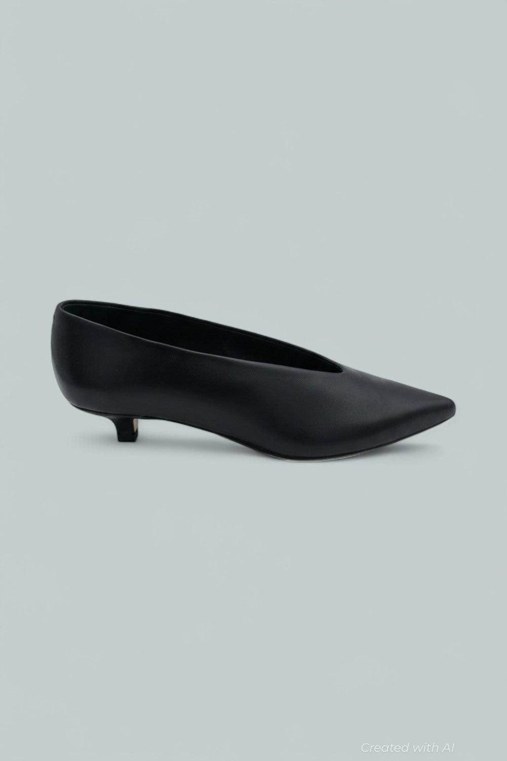 Clara Leather Kitten Heel Pumps - Black - EU 38.5 - Sandal