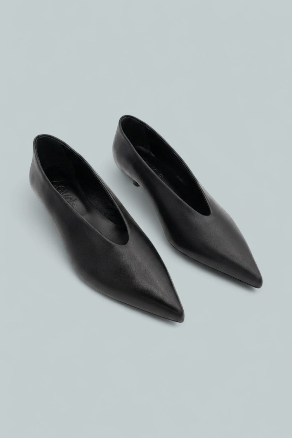 Clara Leather Kitten Heel Pumps - Black - EU 38.5 - Sandal