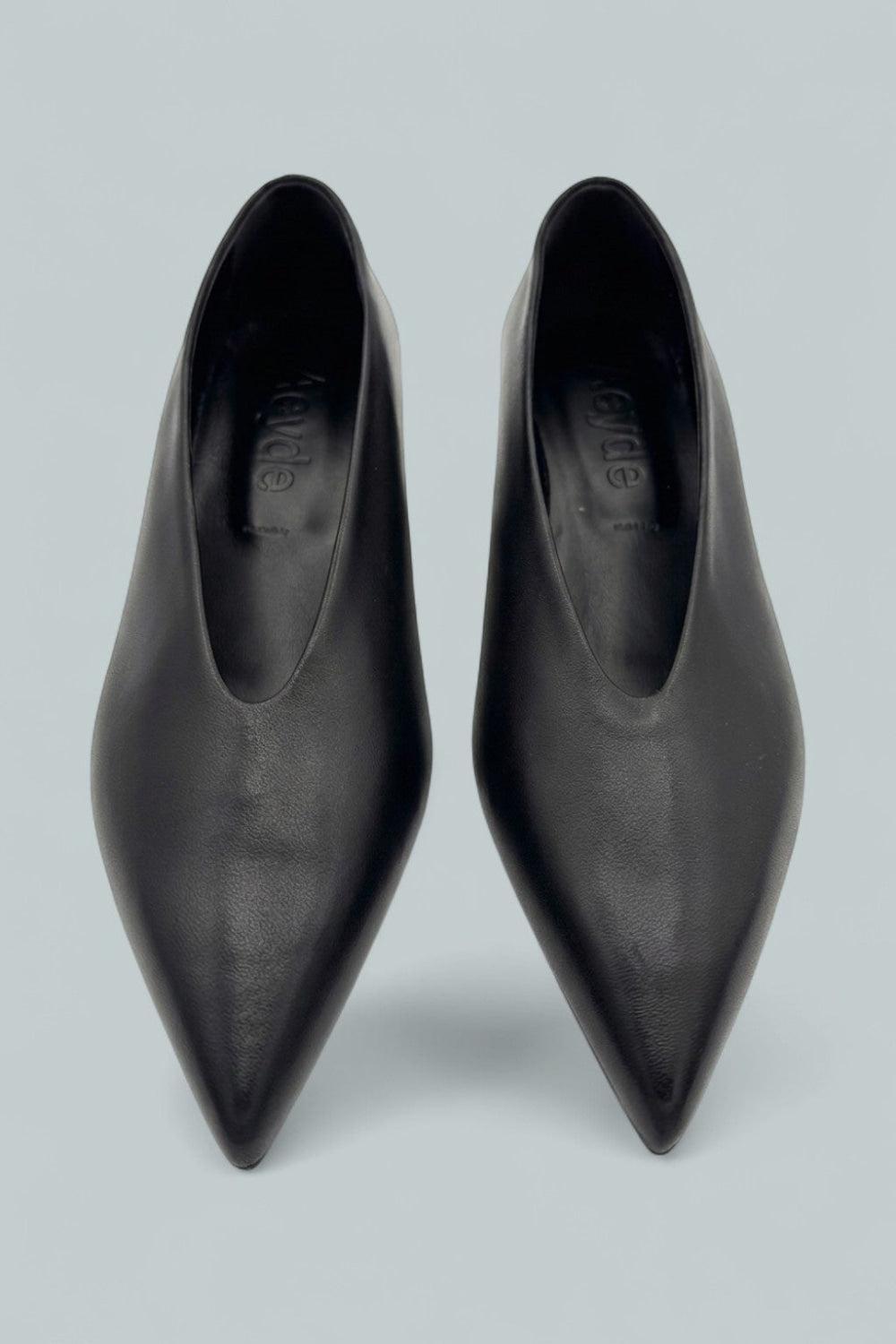 Clara Leather Kitten Heel Pumps - Black - EU 38.5 - Sandal