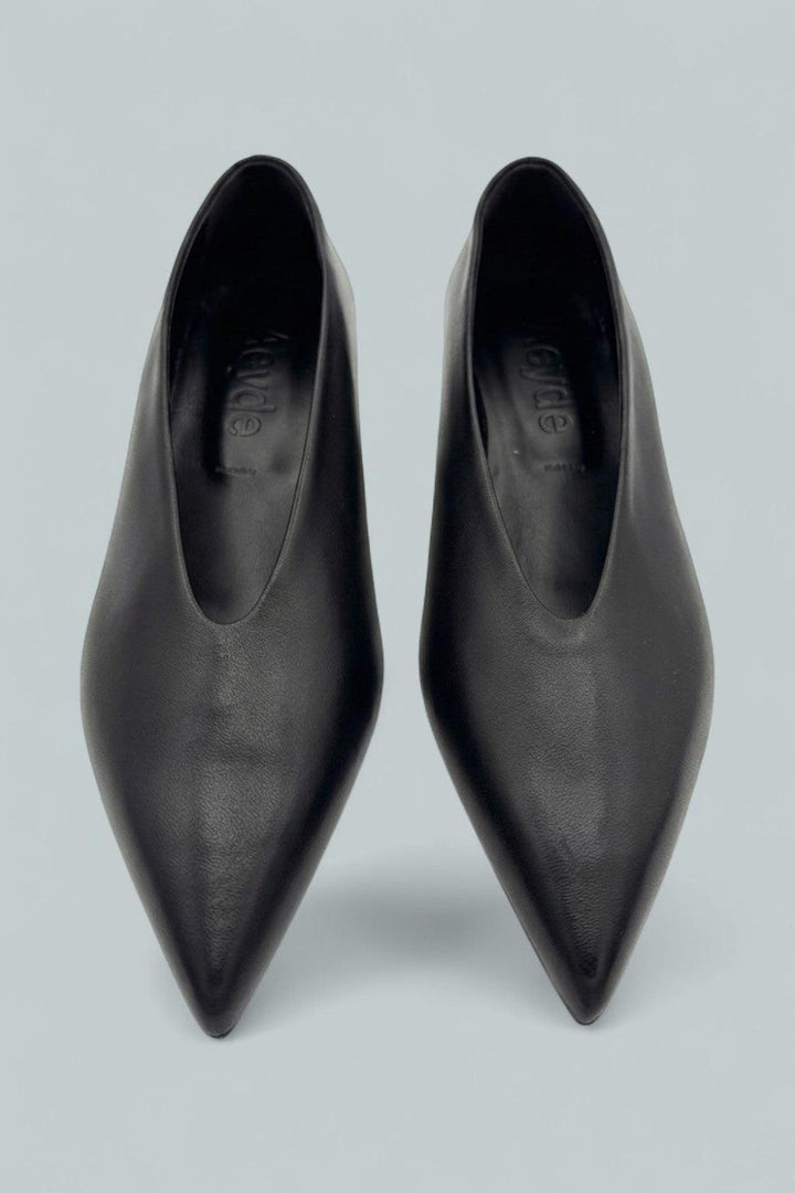Clara Leather Kitten Heel Pumps - Black - EU 38.5 - Sandal