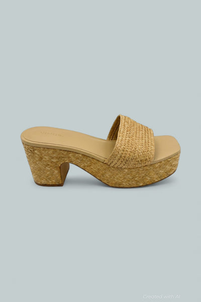 Clarita Platform Sandals - Dark Wheat - 8 - Sandals