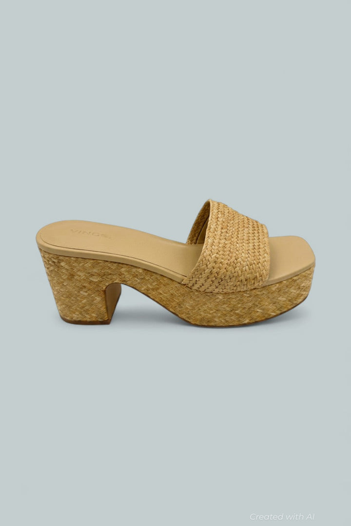 Clarita Platform Sandals - Dark Wheat - 8 - Sandals