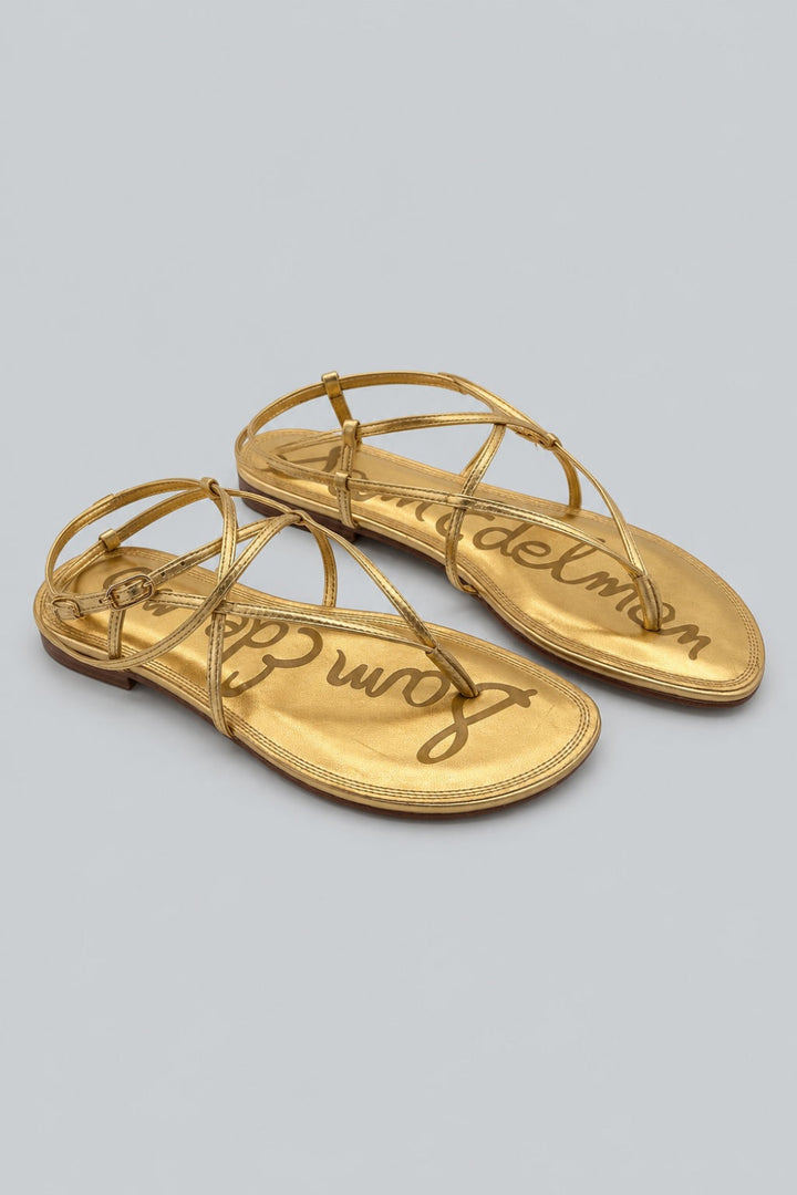 Clarra Strappy Sandals - Amber Gold - 9 - Loafers