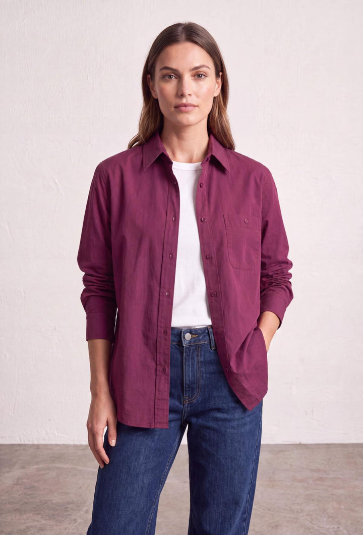 Classic Button Up - Burgundy - Button Down Shirt