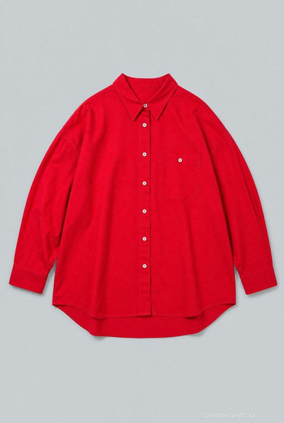 Classic Button Up - Red - Button Down Shirt