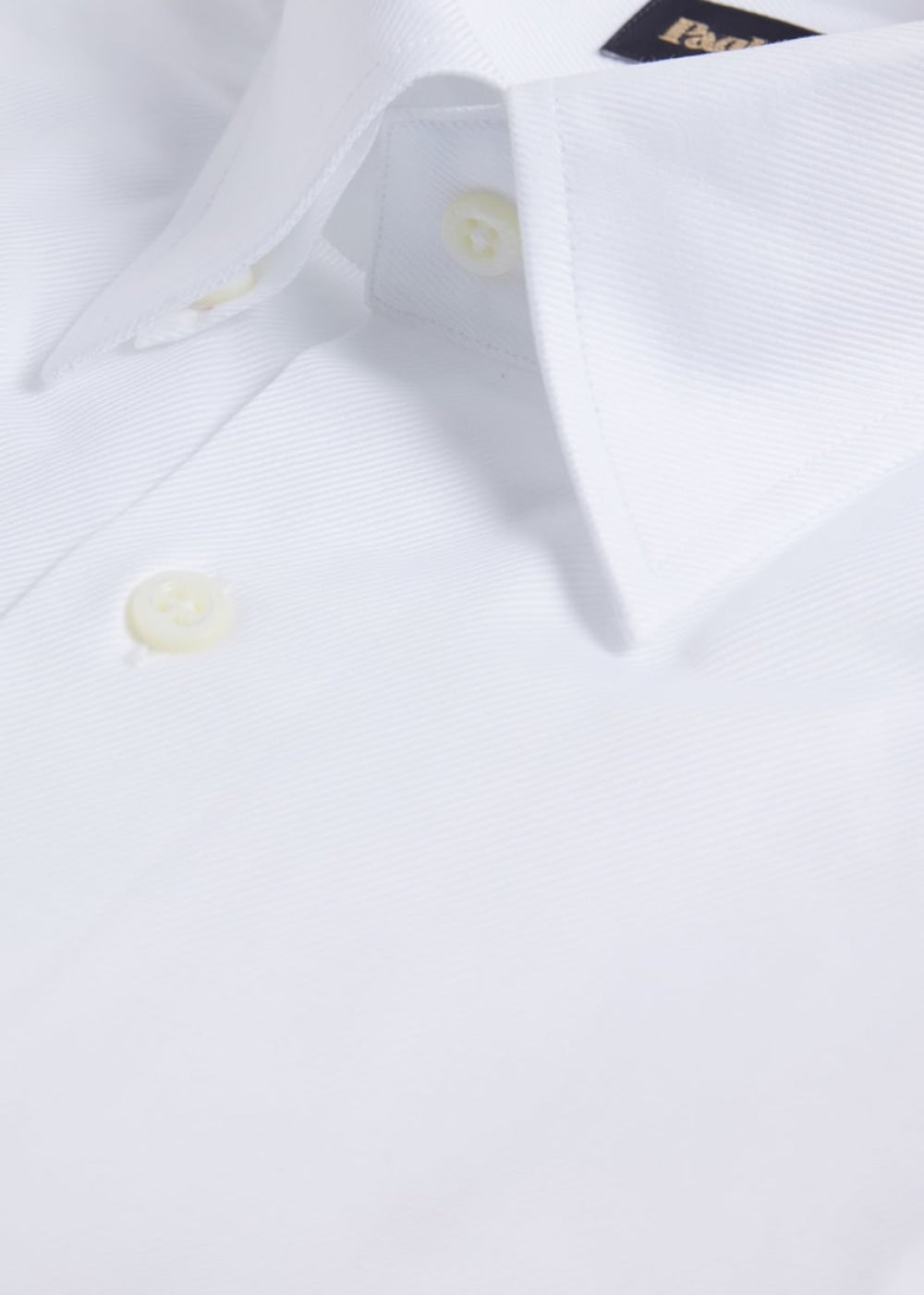 Classic Cotton Twill Sport Shirt - White - L (42) - Collared Shirt