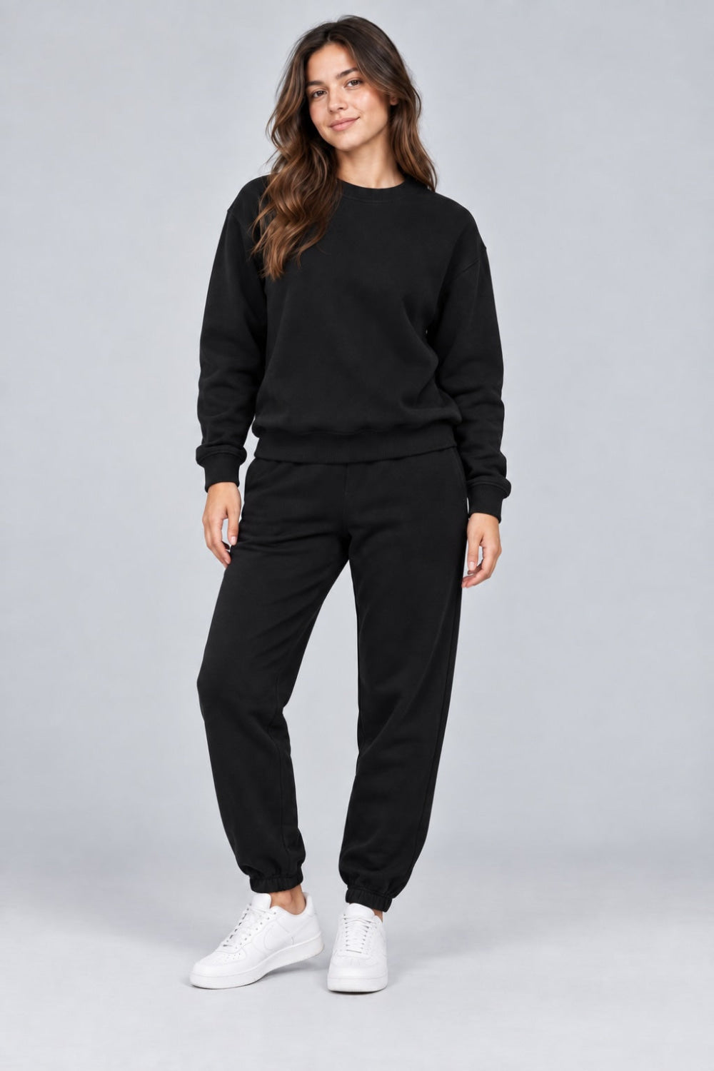 Classic Crew Neck Sweatshirt - Black - Crewneck Sweatshirt