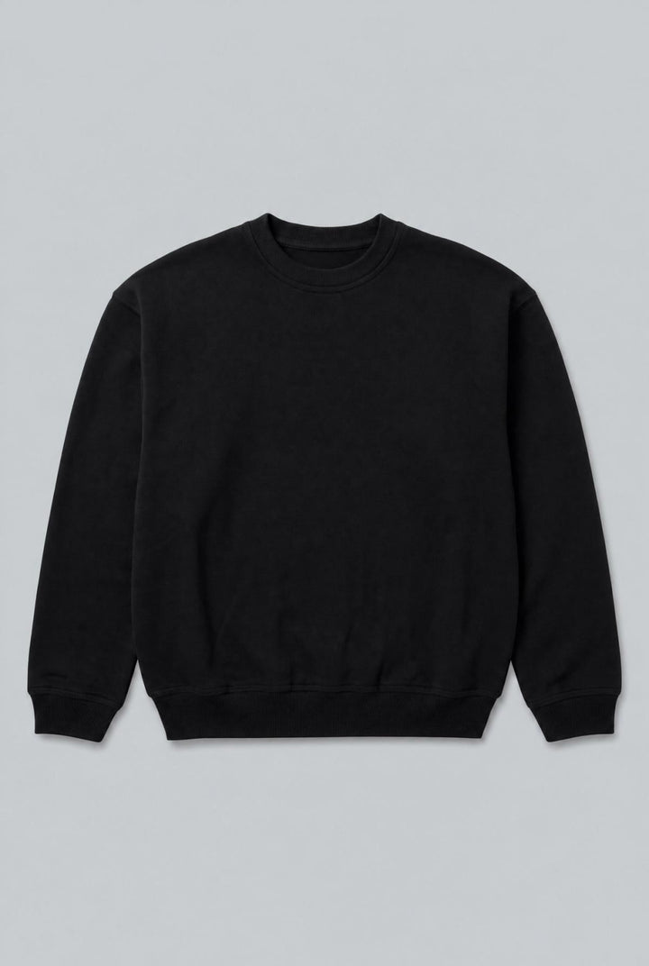 Classic Crew Neck Sweatshirt - Black - Crewneck Sweatshirt